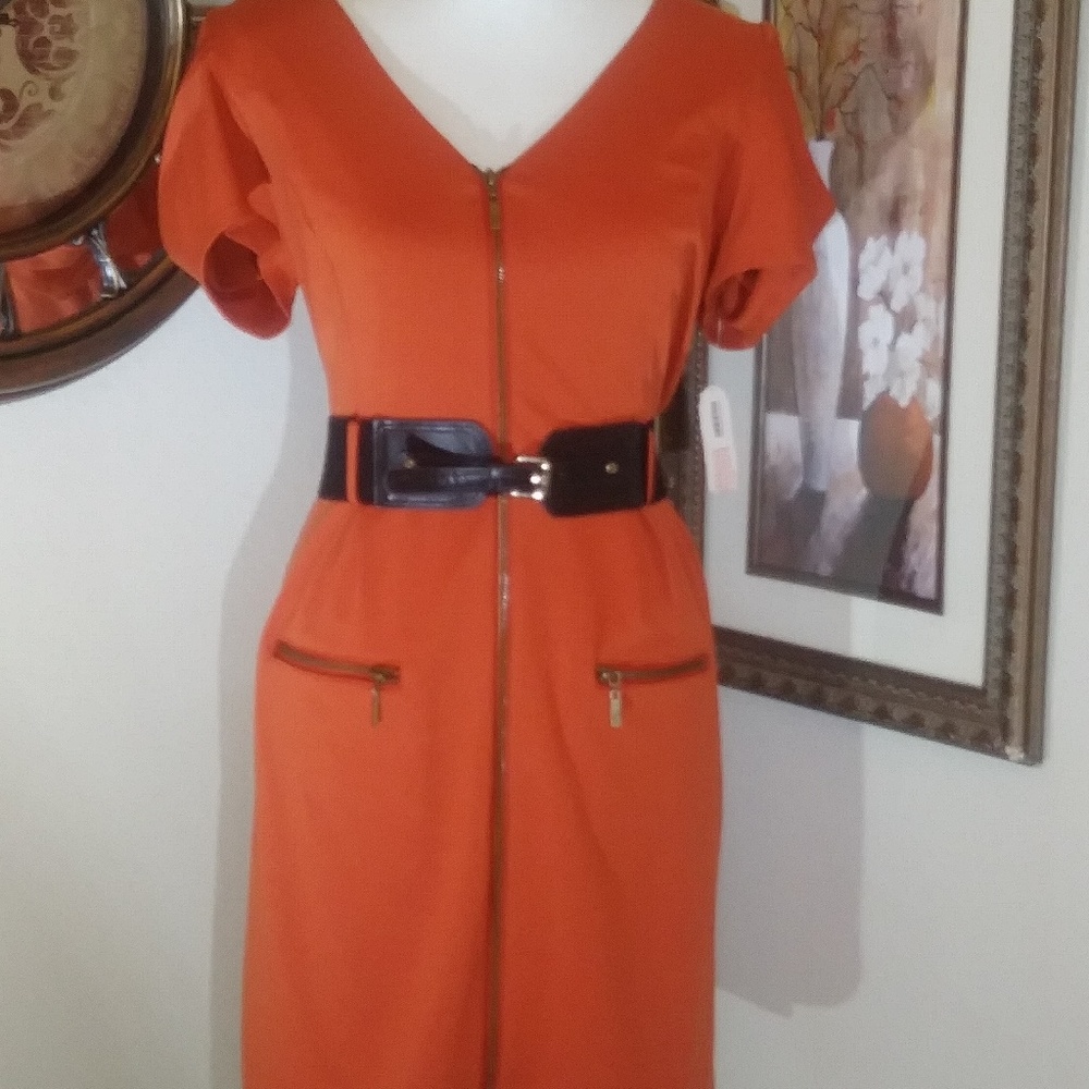 NWT Jessica Simpson Burnt Orange Dress